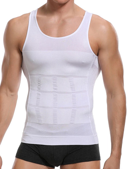 Mens Slimming Body Shaper Vest Shirt