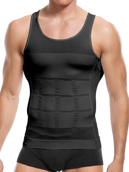 Mens Slimming Body Shaper Vest Shirt