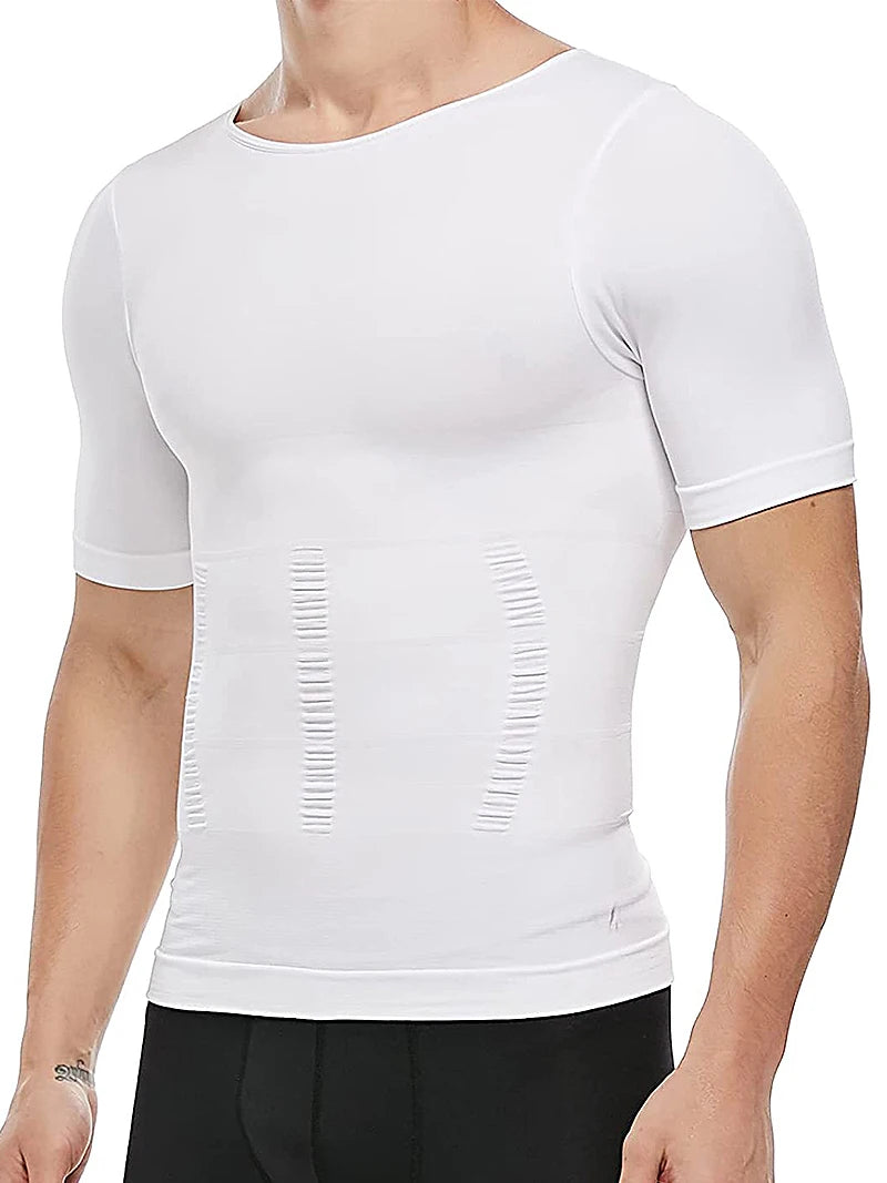 Mens Slimming Body Shaper Vest Shirt