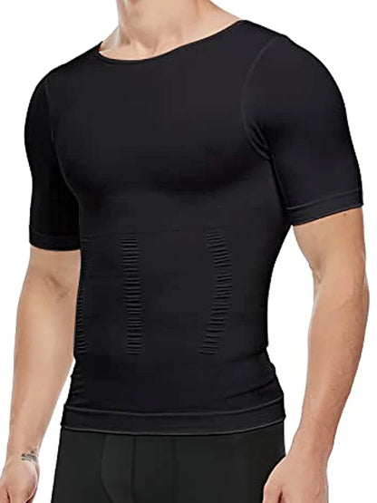 Mens Slimming Body Shaper Vest Shirt